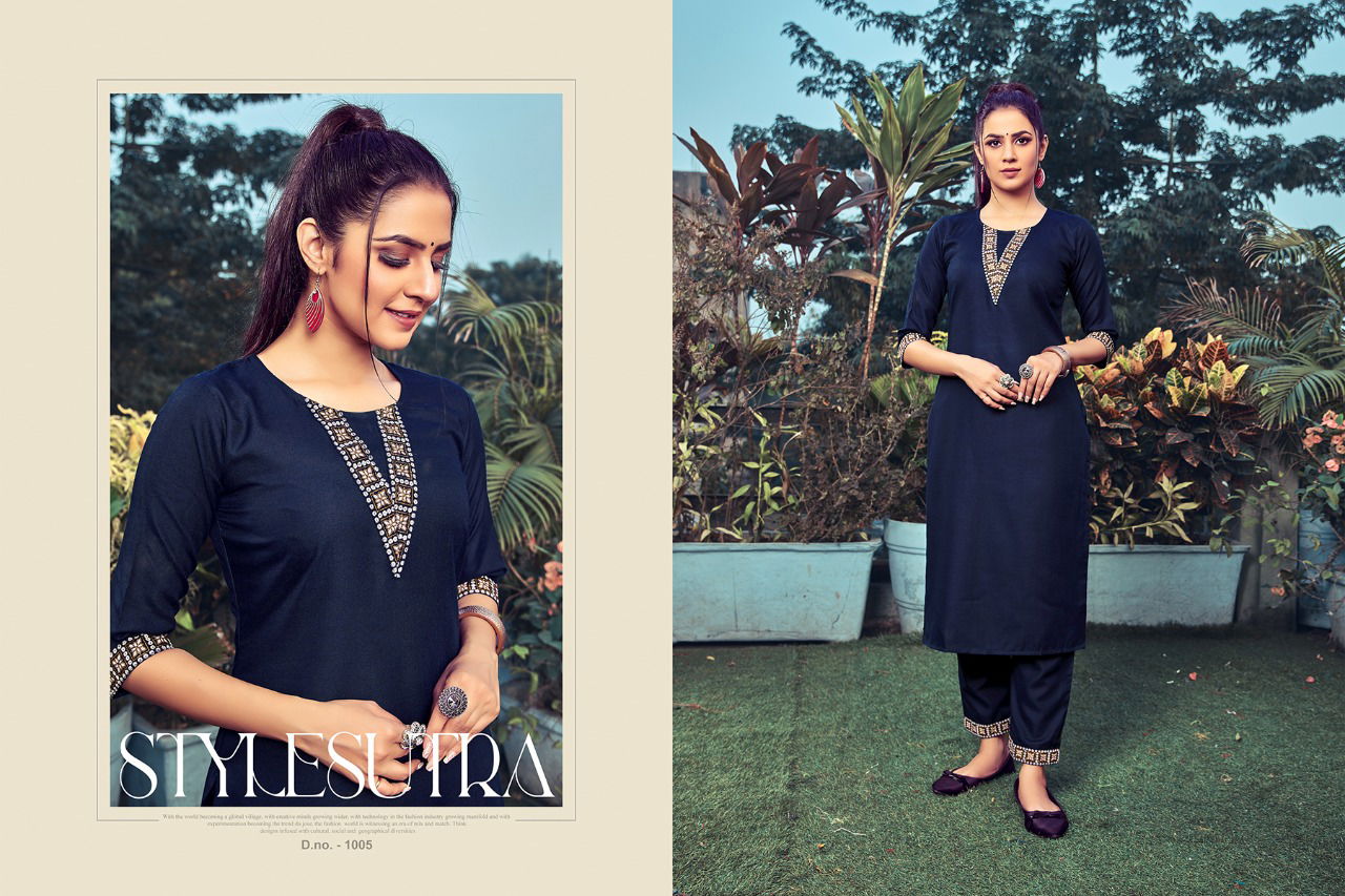 Vff Life Style Ethnic Wear Designer Cotton Latest Kurti With Bottom Collection